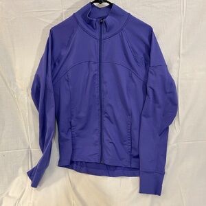 Purple Running Jacket Full Zip Mock Turtleneck Size L by Tek Gear